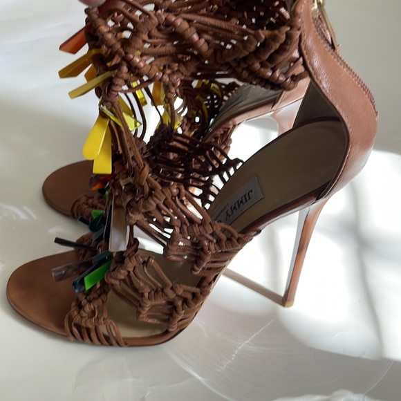 Jimmy Choo Iris Brown Sandals - Picture 2 of 8